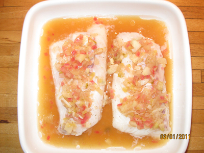 Marinated cod