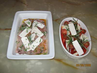 Fresh mackerel for 2 people to put in the oven