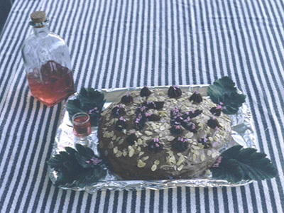 Fishing cake decorated and ready for eating