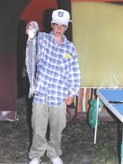 Flemming with his first salmon