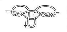 Loop for suspended fly or rubber tails