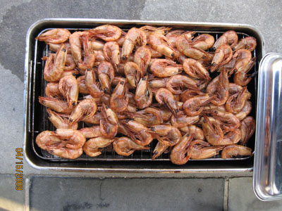 Home smoked prawns with Aioli