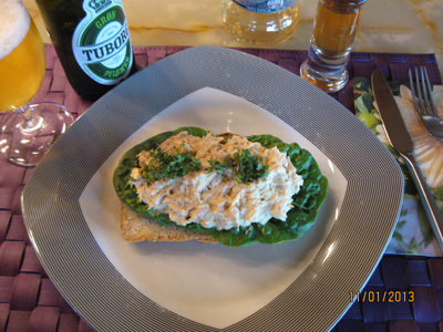 Slakse-salat lavet af torsk