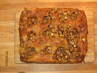 The fish brownie is baked at 180 C for 22 minutes