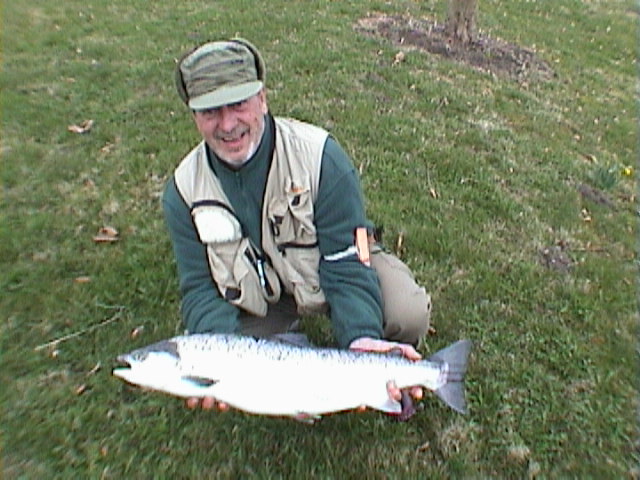 Another beautiful spring day by Stensn with a shiny salmon of 5.5 kg 
