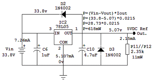 Reference spndingen p 5,0 volt 