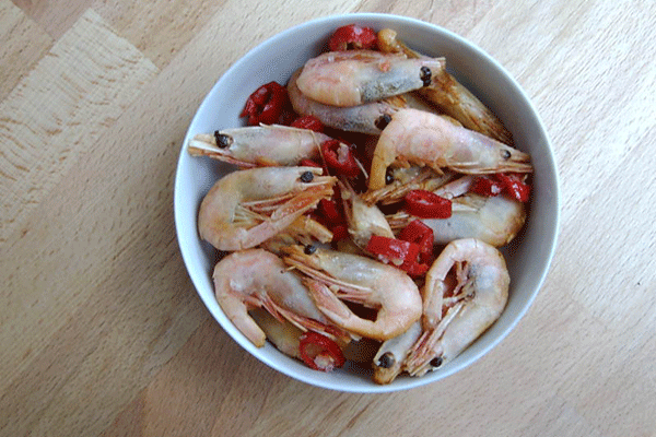 Shrimp in coconut milk