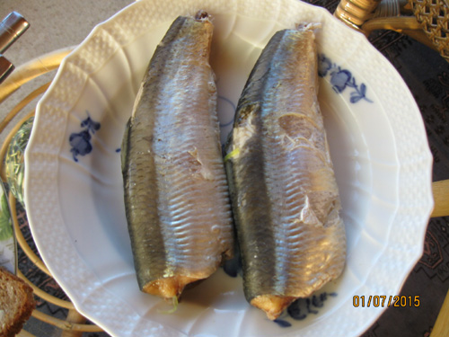 Kogte saltsild til frokost