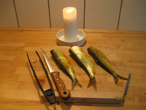 Yellow old-fashioned curry marinated herring