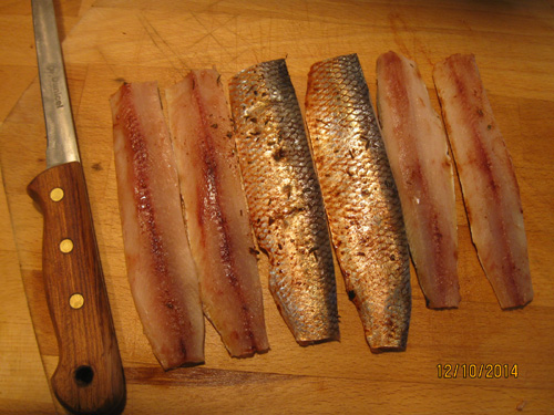 Red old-fashioned marinated spiced herring