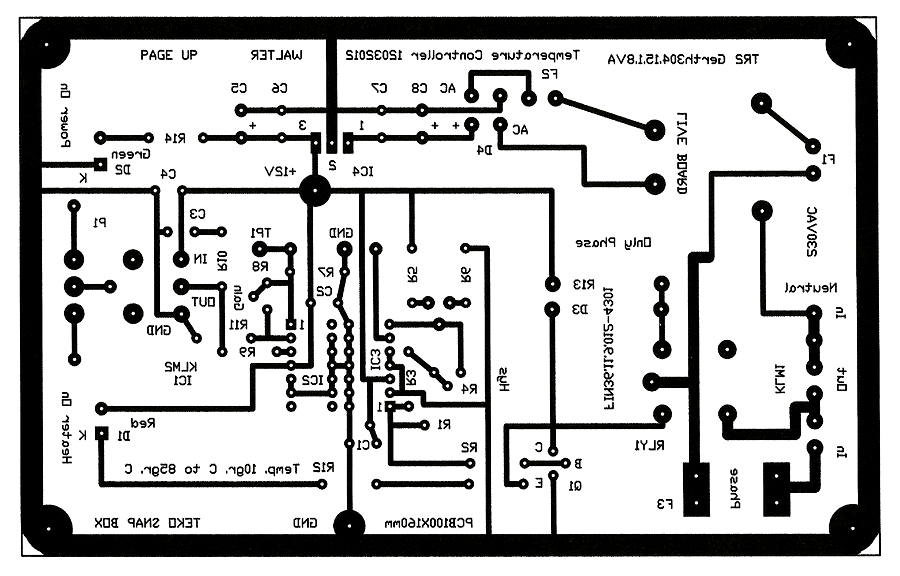 PCB lay-out for 1-pol rel