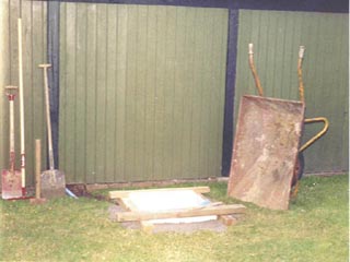 The foundation is ready for casting
The new outdoor kitchen under roof