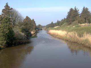 1. Image upstream bridge requires fish license.
2. Image downstream bridge free fishing