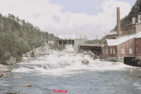 Elvens udlb i fjorden fr branden i 1985