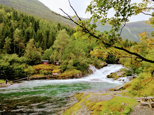 The large waterfall in the Korsbrekke river