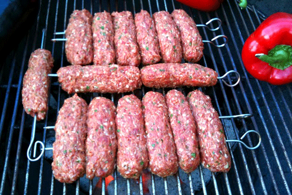 Cevapcici on the grill