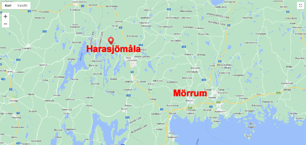 Kort til Harasjmla Kronofiske