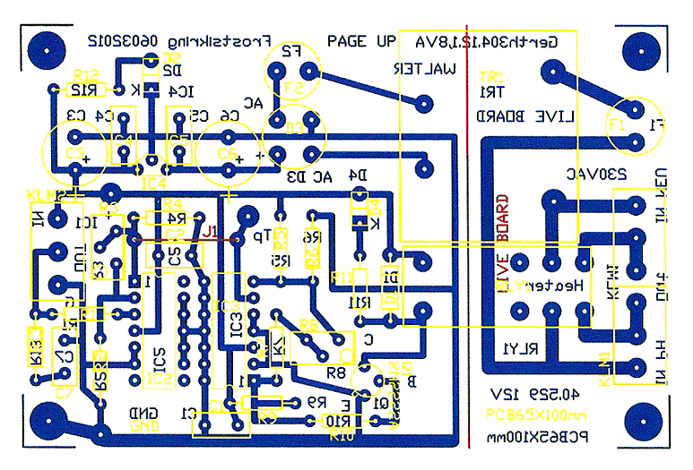 PCB til frostsikring af tsetank