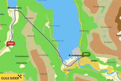 Map for Stran Camping